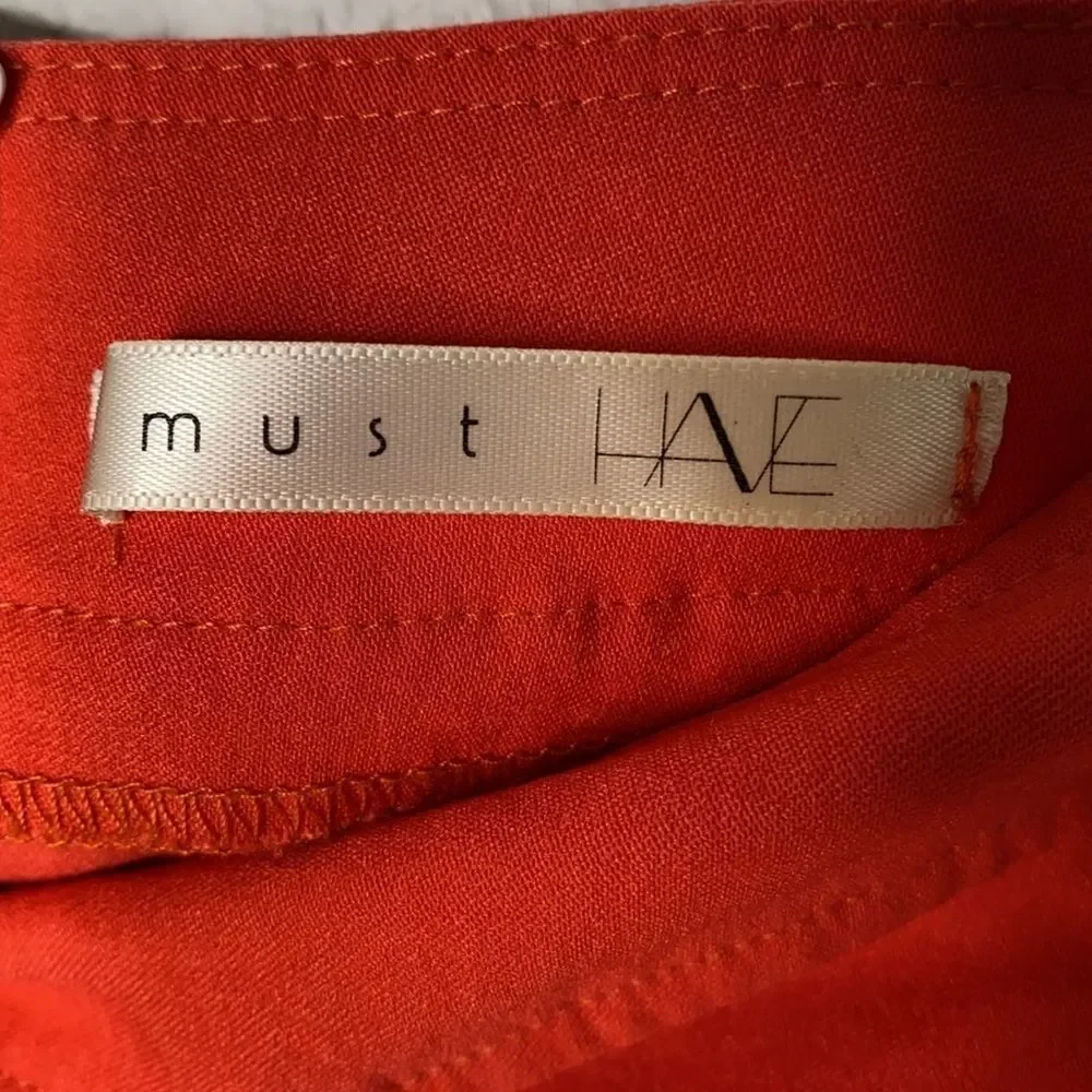 Must Have Orange Mini Skirt with Silver Studs S